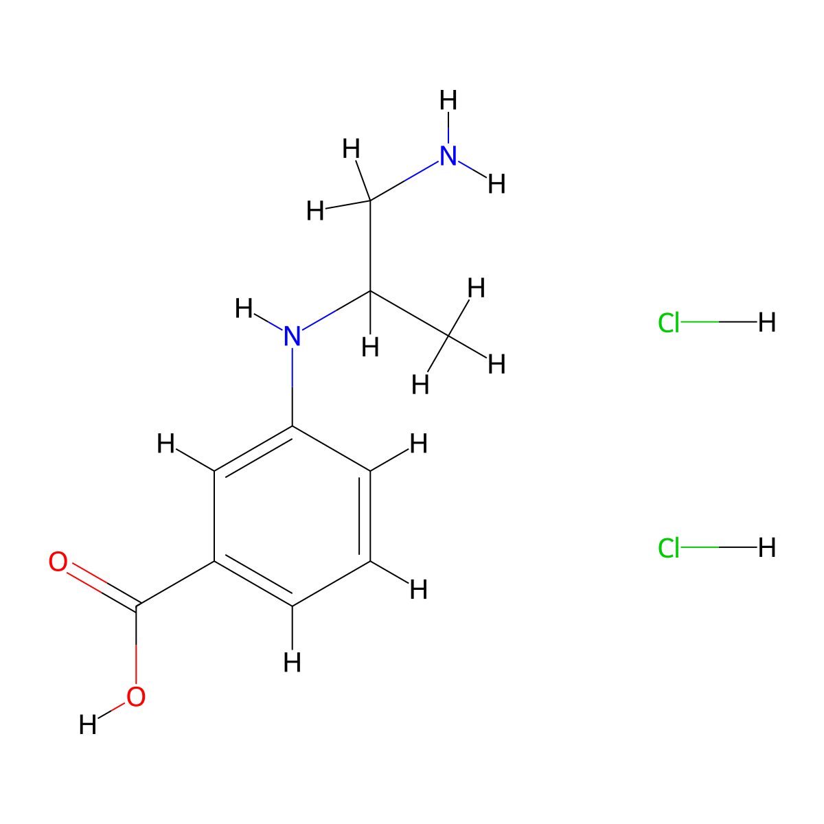 3-[(1-Aminopropan-2-yl)amino]benzoic acid dihydrochloride molecular structure, CAS 2377036-00-3