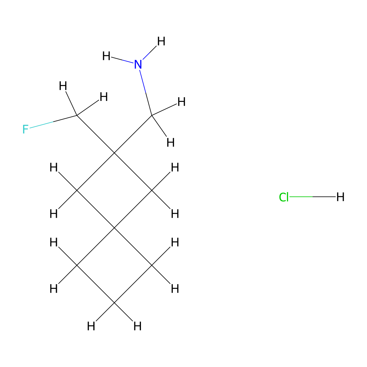 [2-(Fluoromethyl)spiro[3.3]heptan-2-yl]methanamine hydrochloride molecular structure, CAS 2377036-02-5