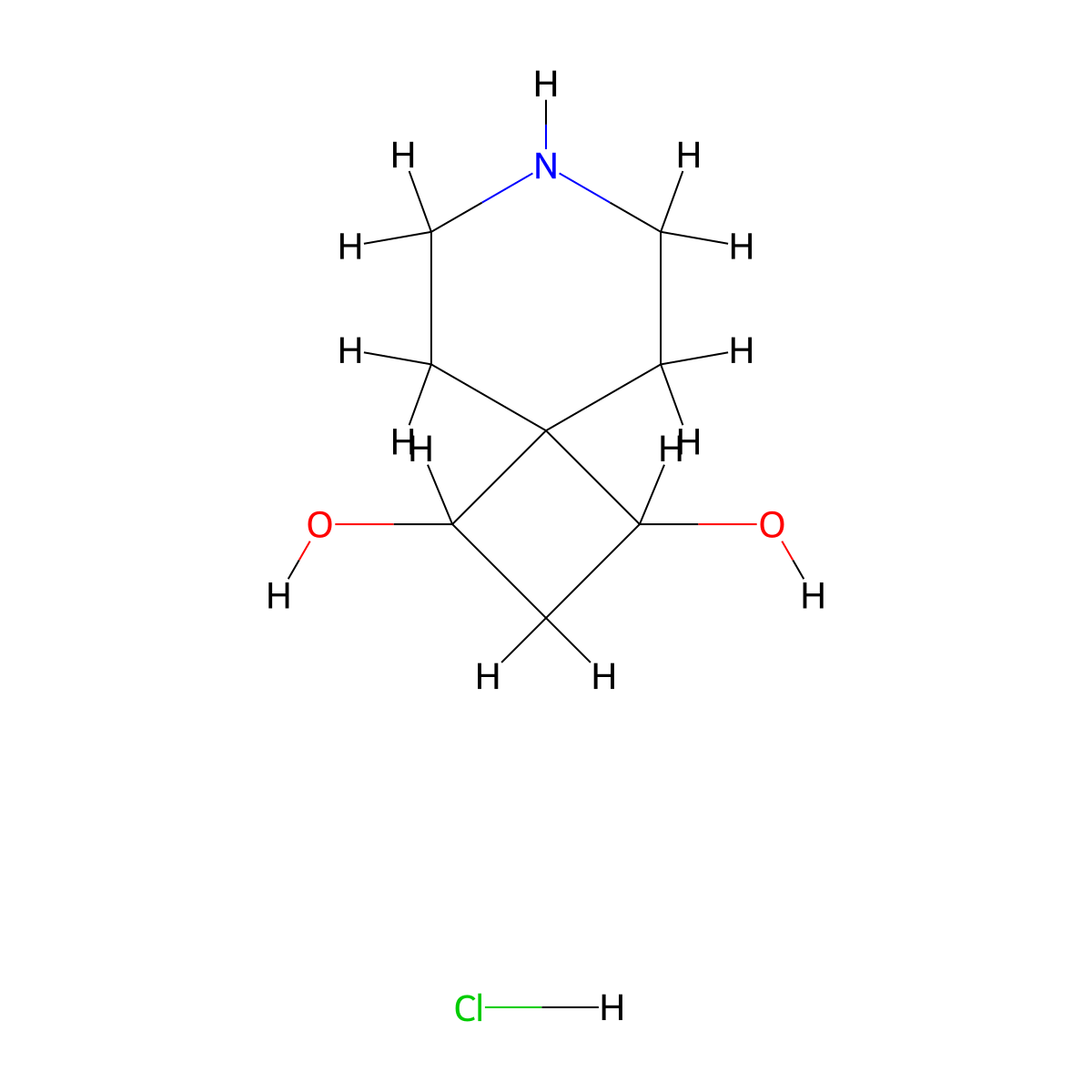 7-Azaspiro[3.5]nonane-1,3-diol hydrochloride molecular structure, CAS 2377036-09-2