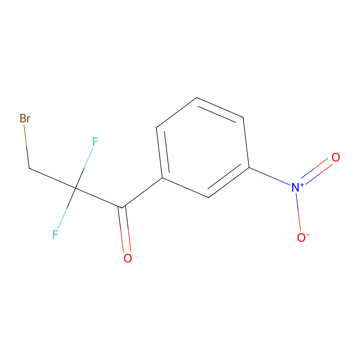 3-Bromo-2,2-difluoro-1-(3-nitrophenyl)propan-1-one molecular structure, CAS 2377036-11-6