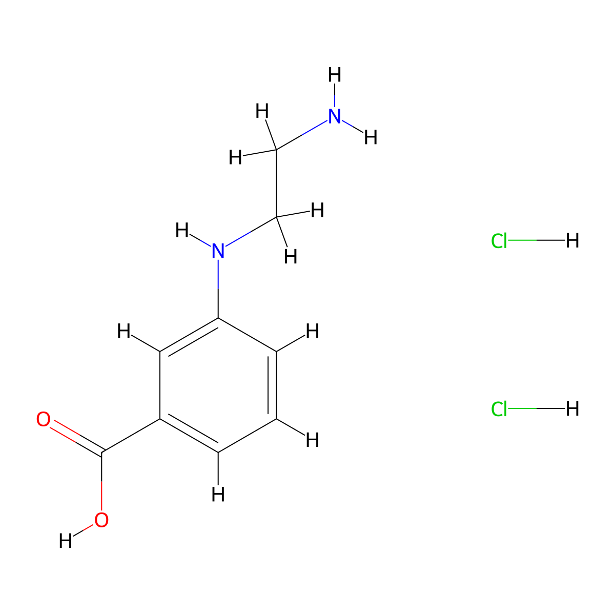 3-[(2-Aminoethyl)amino]benzoic acid dihydrochloride molecular structure, CAS 2377036-19-4