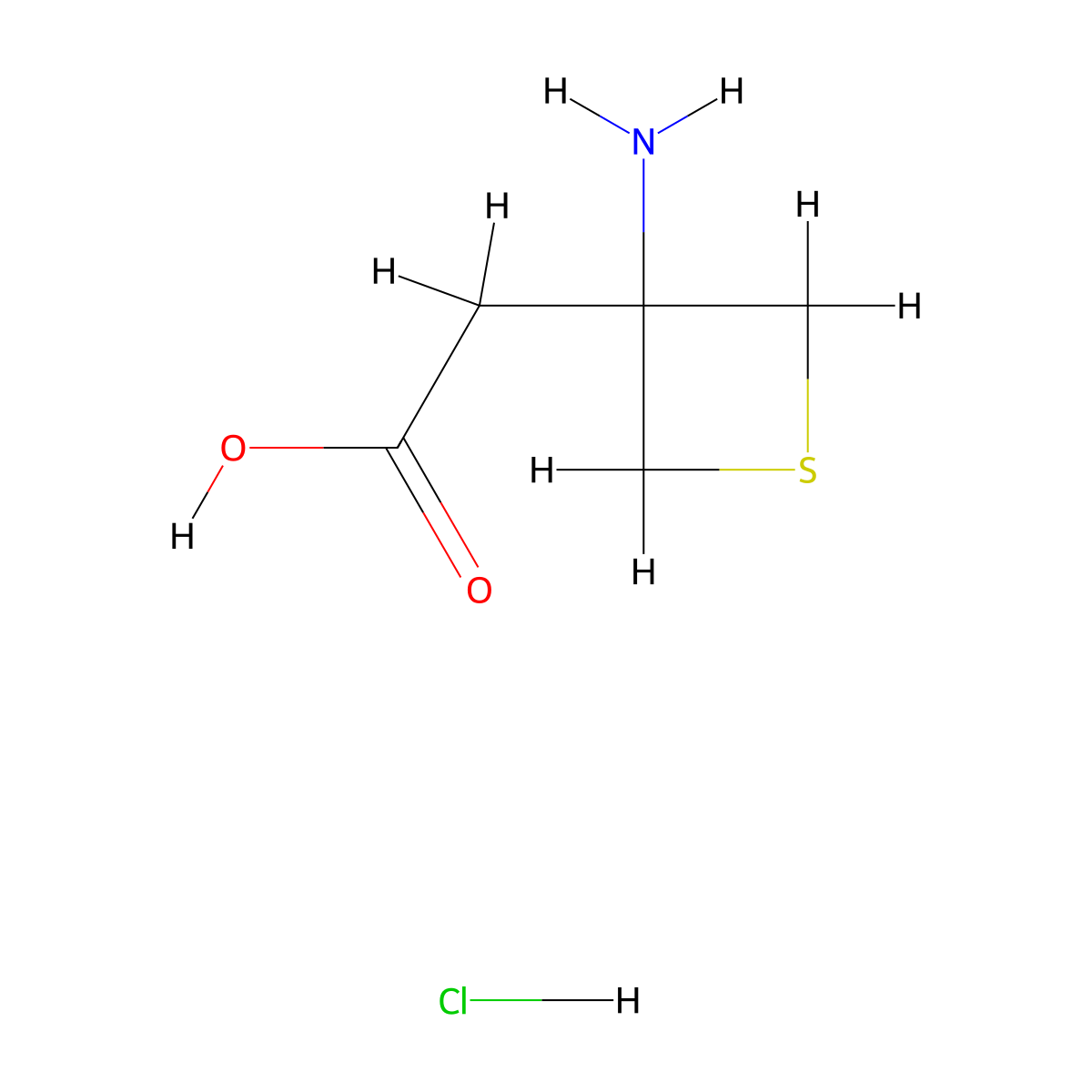 2-(3-Aminothietan-3-yl)acetic acid hydrochloride molecular structure, CAS 2377036-24-1