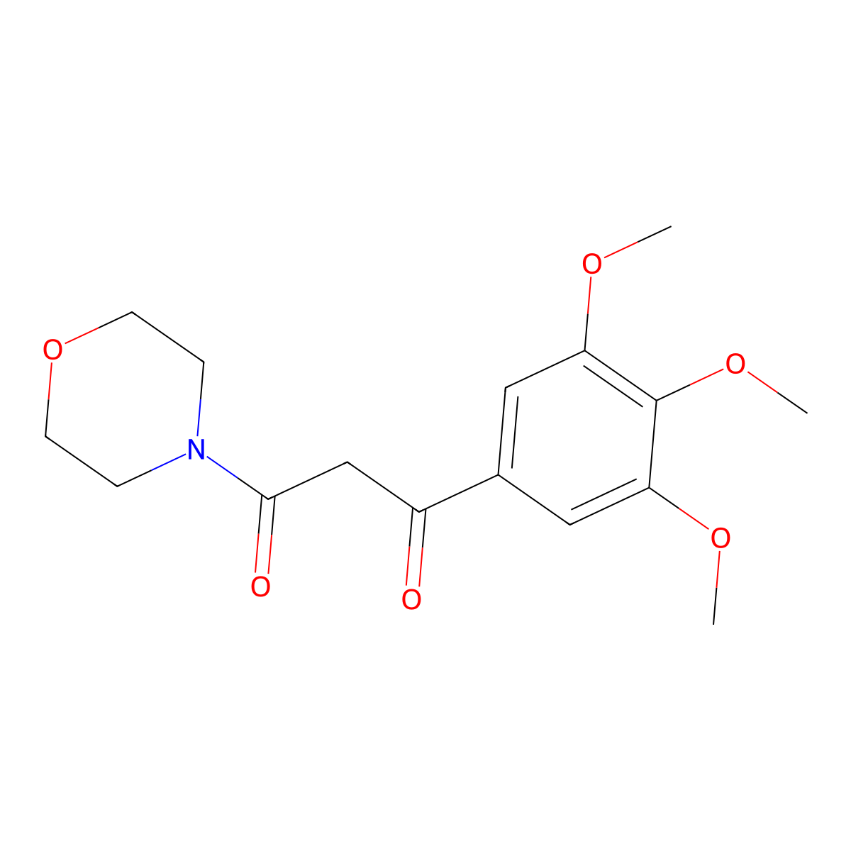Acetophenone, 2-(morpholinocarbonyl)-3',4',5'-trimethoxy- molecular structure, CAS 23771-26-8