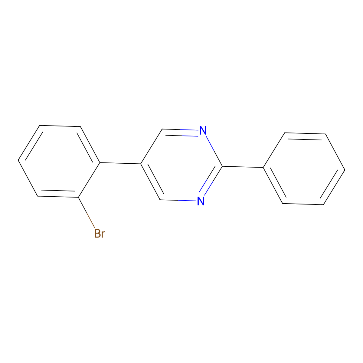 5-(2-Bromophenyl)-2-phenylpyrimidine molecular structure, CAS 2377106-83-5