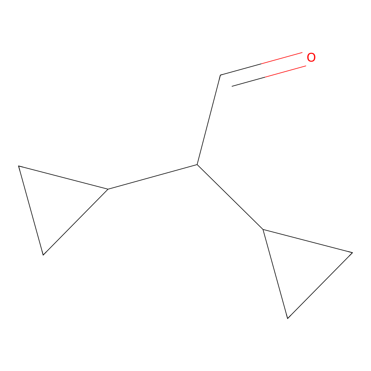 Dicyclopropylacetaldehyde molecular structure, CAS 23772-87-4