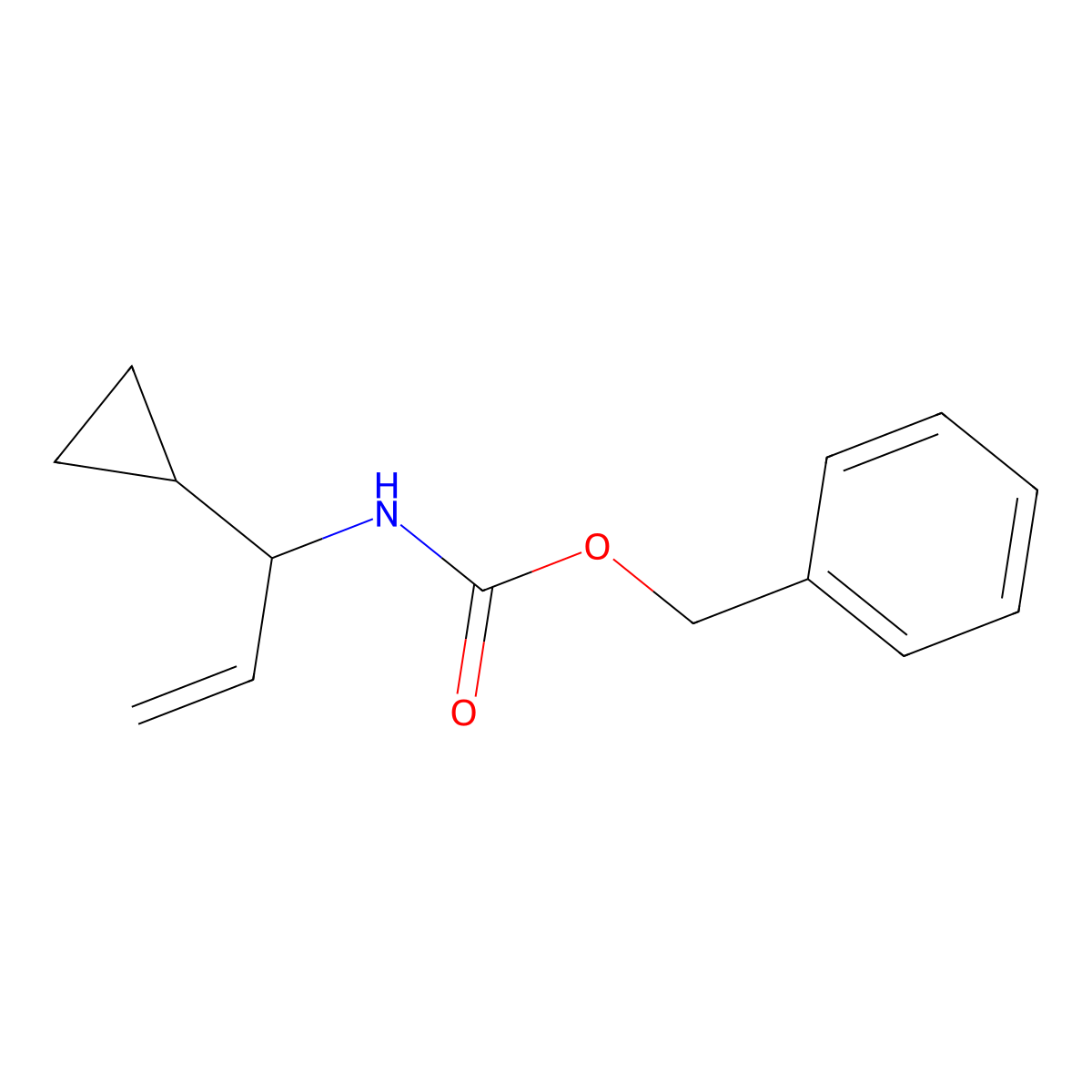benzyl N-(1-cyclopropylprop-2-en-1-yl)carbamate molecular structure, CAS 2377293-01-9