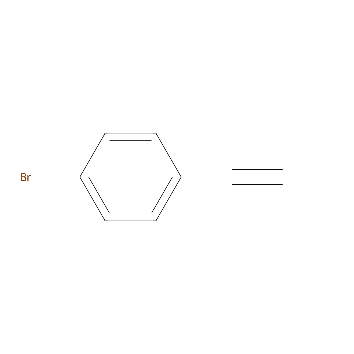 1-Bromo-4-(1-propynyl)benzene molecular structure, CAS 23773-30-0