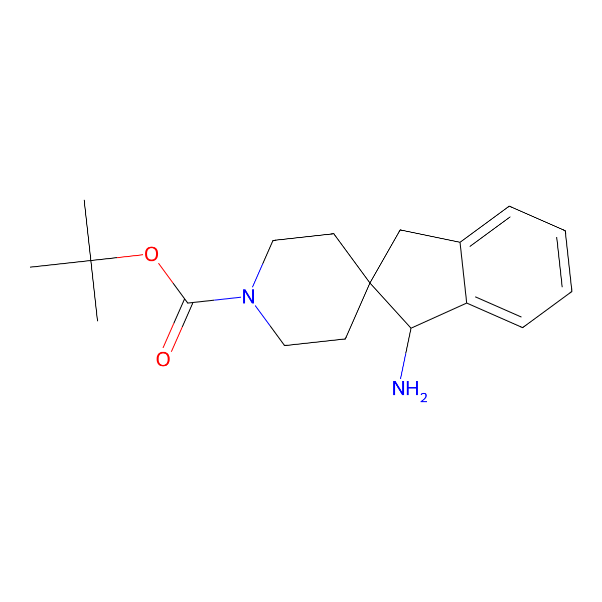 tert-Butyl 1-amino-1,3-dihydrospiro[indene-2,4'-piperidine]-1'-carboxylate molecular structure, CAS 2377354-79-3