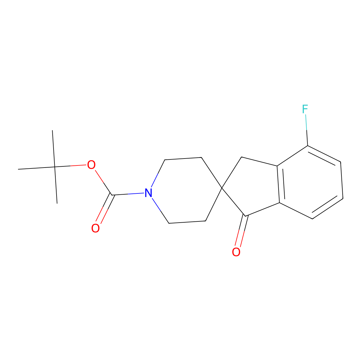 tert-Butyl 4-fluoro-1-oxo-1,3-dihydrospiro[indene-2,4'-piperidine]-1'-carboxylate molecular structure, CAS 2377354-94-2