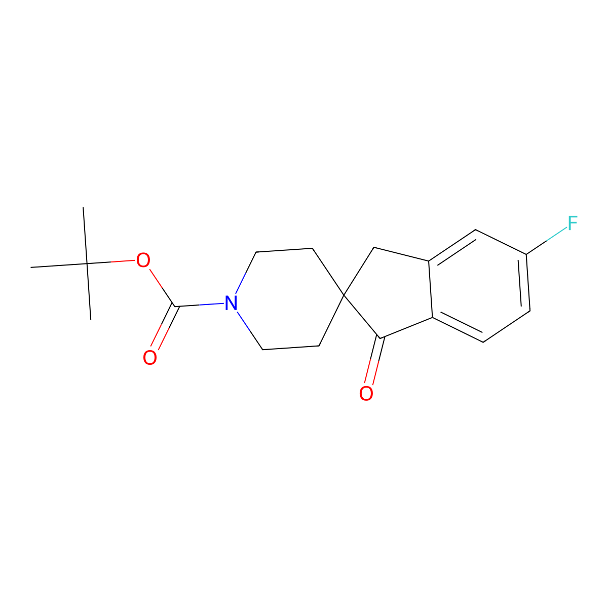 tert-Butyl 5-fluoro-1-oxo-1,3-dihydrospiro[indene-2,4'-piperidine]-1'-carboxylate molecular structure, CAS 2377355-10-5