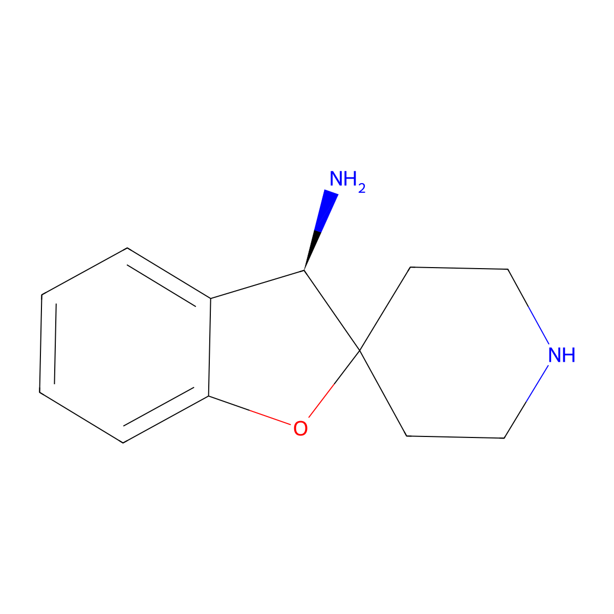 (R)-3H-Spiro[benzofuran-2,4'-piperidin]-3-amine molecular structure, CAS 2377356-05-1