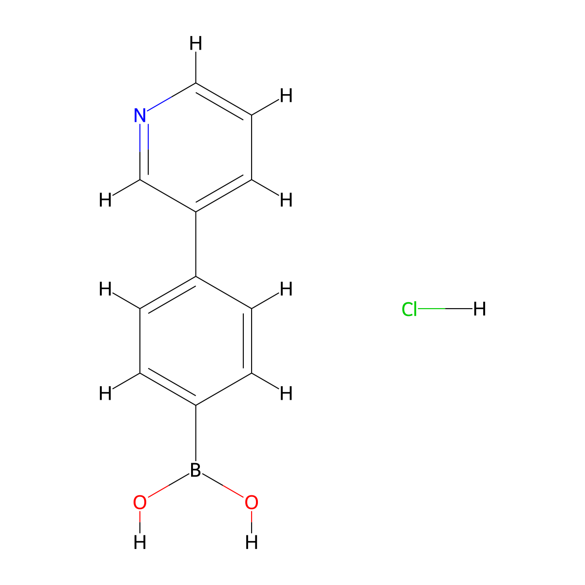 4-(3-Pyridyl)phenylboronic Acid Hydrochloride (contains varying amounts of Anhydride) molecular structure, CAS 2377369-59-8