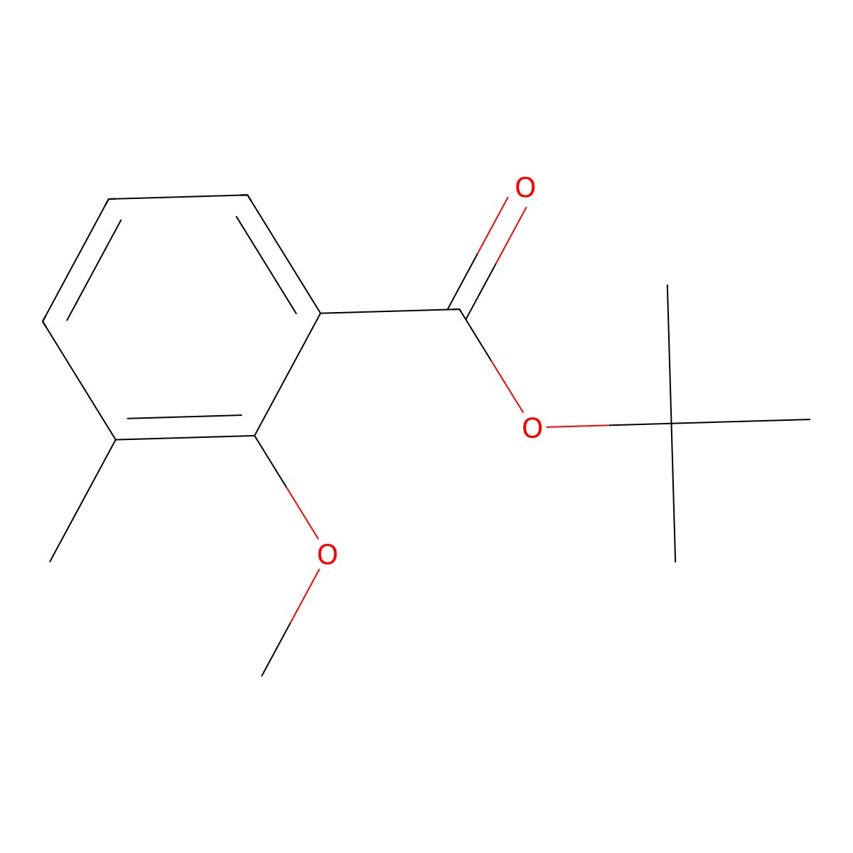 Tert-butyl 2-methoxy-3-methylbenzoate molecular structure, CAS 2377377-83-6