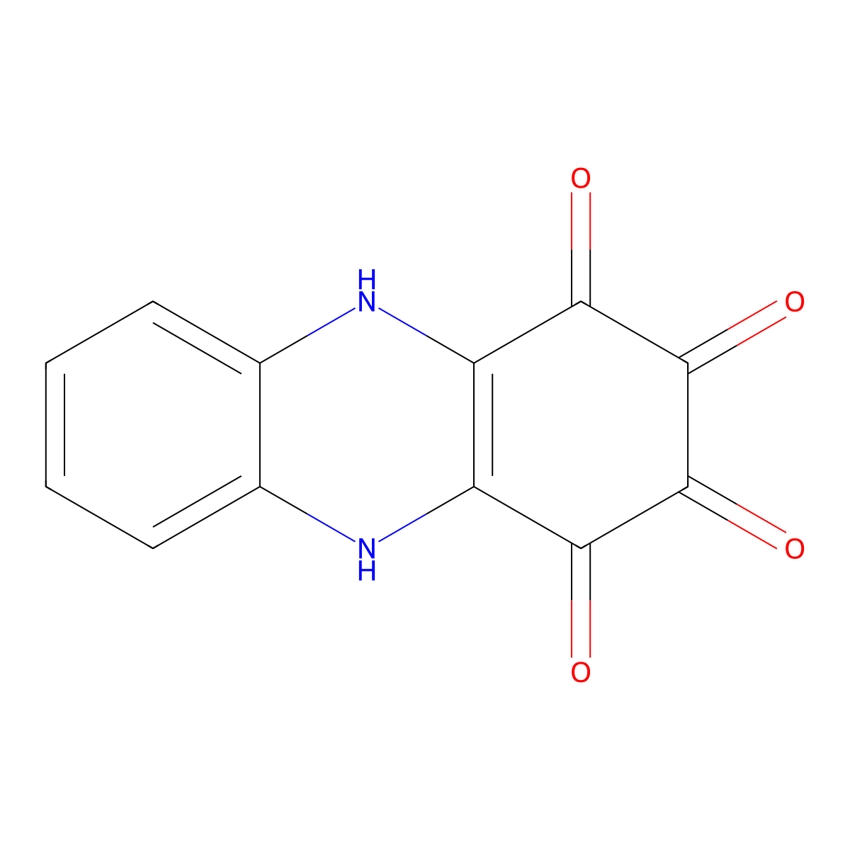 2,3-Dihydroxy-1,4-phenazinedione molecular structure, CAS 23774-13-2