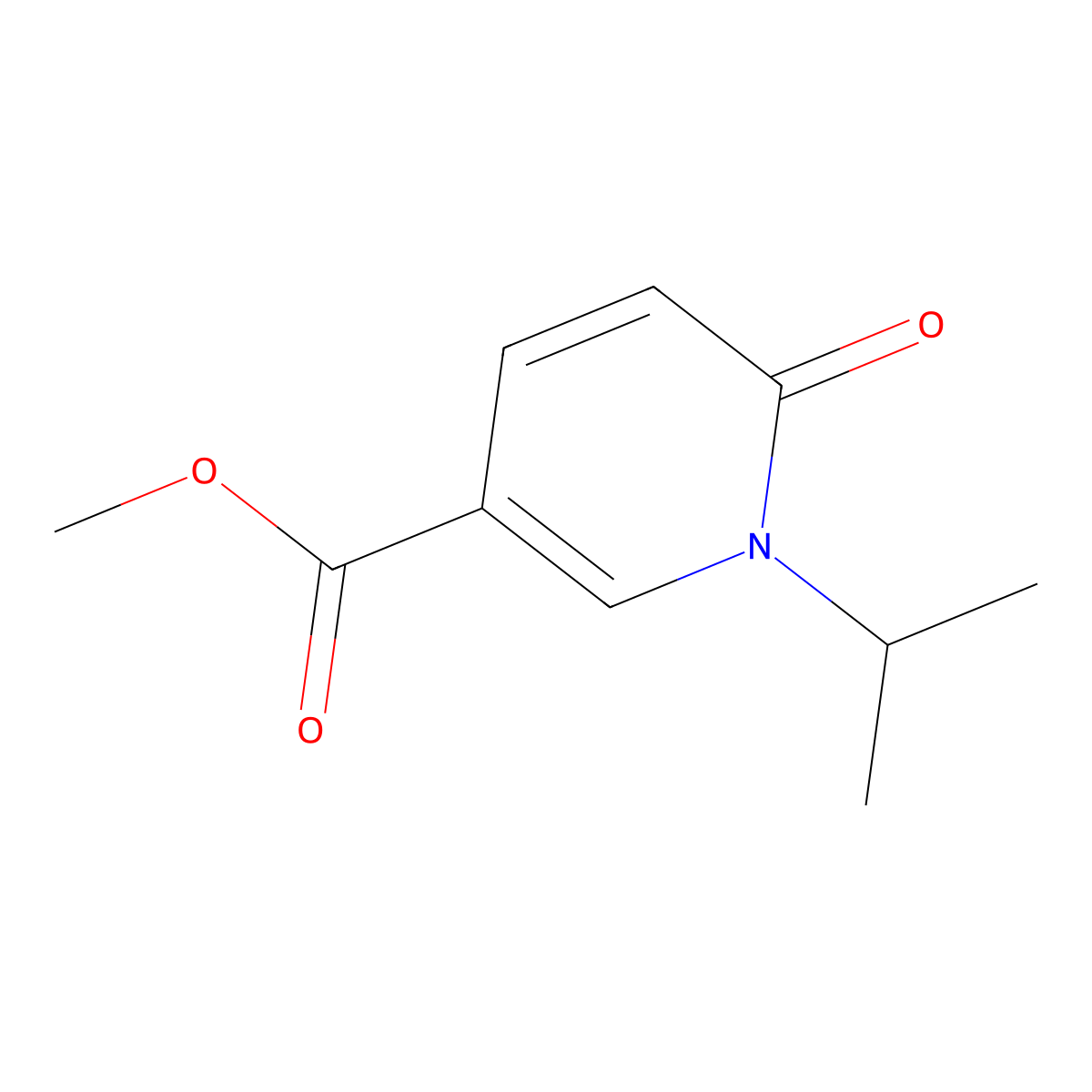Methyl 1,6-dihydro-1-(1-methylethyl)-6-oxo-3-pyridinecarboxylate molecular structure, CAS 2377405-89-3