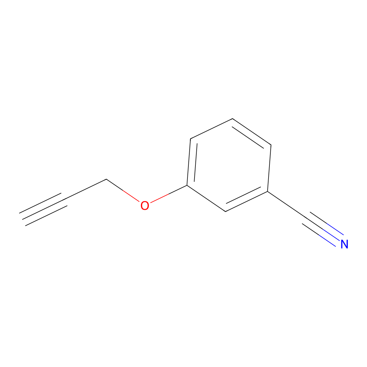 3-(Prop-2-yn-1-yloxy)benzonitrile molecular structure, CAS 237748-26-4
