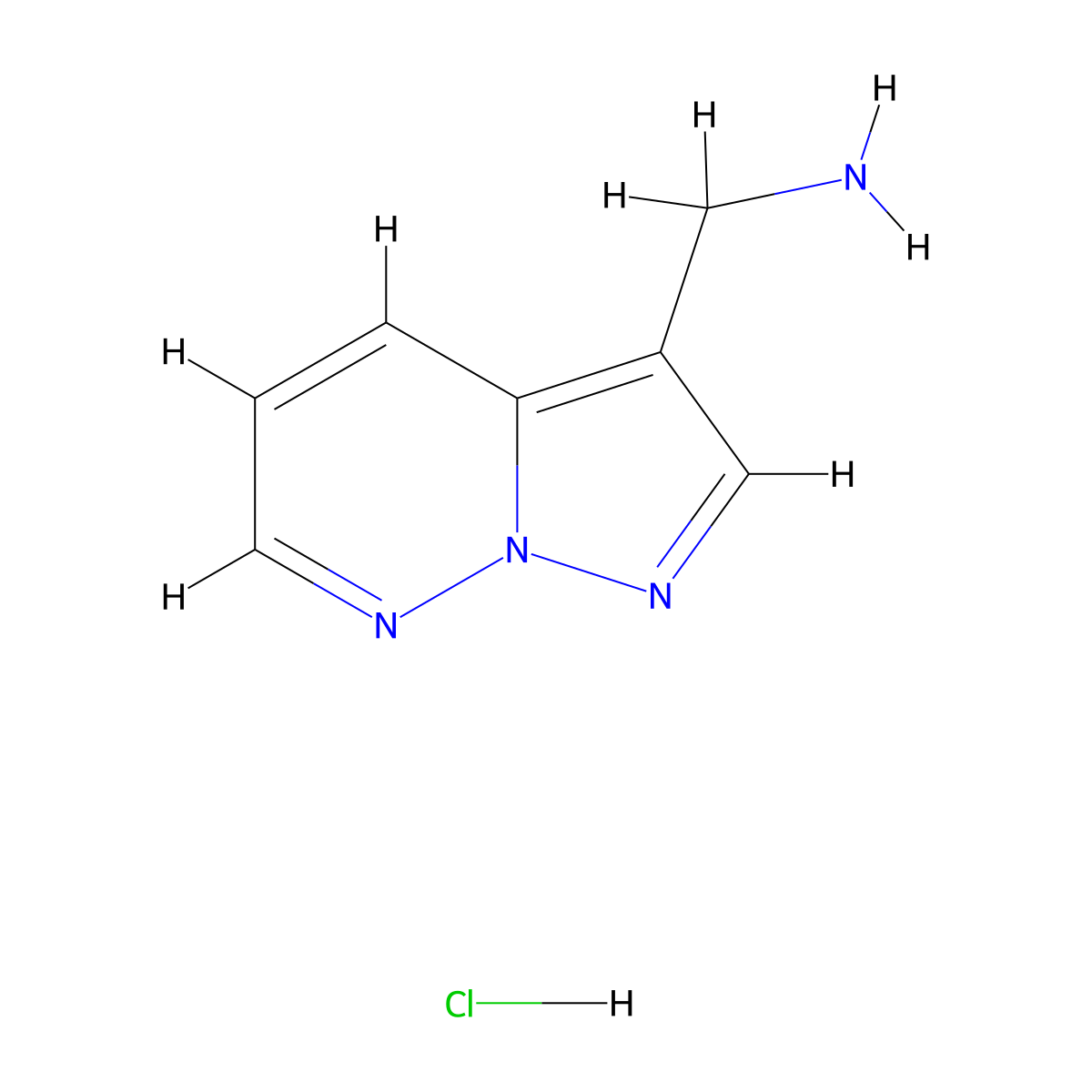 1-{Pyrazolo[1,5-b]pyridazin-3-yl}methanamine hydrochloride molecular structure, CAS 2377482-00-1