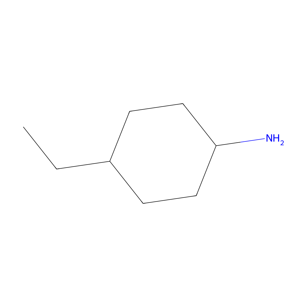 4-Ethylcyclohexan-1-amine molecular structure, CAS 23775-39-5
