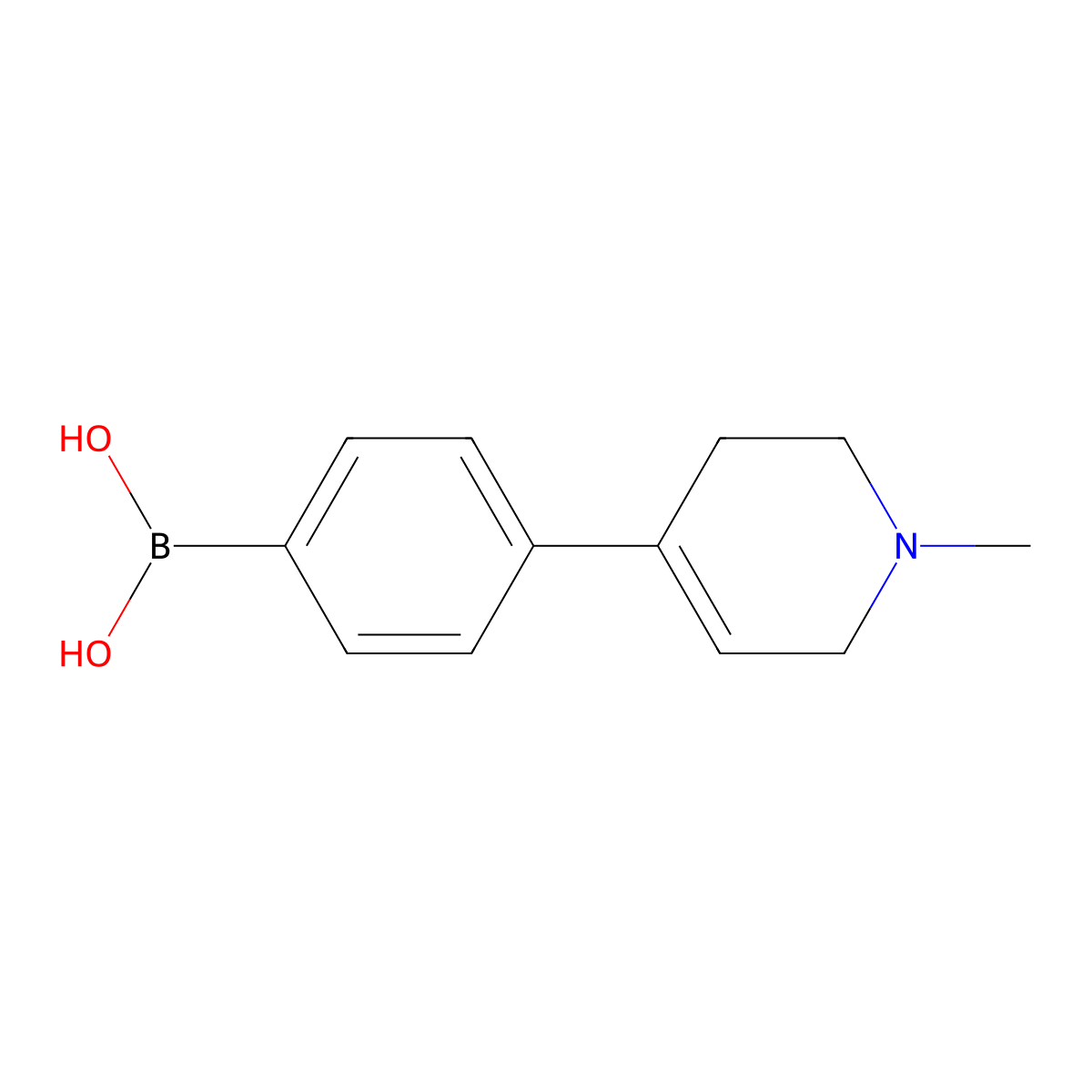 [4-(1-Methyl-3,6-dihydro-2H-pyridin-4-yl)phenyl]boronic acid molecular structure, CAS 2377587-36-3