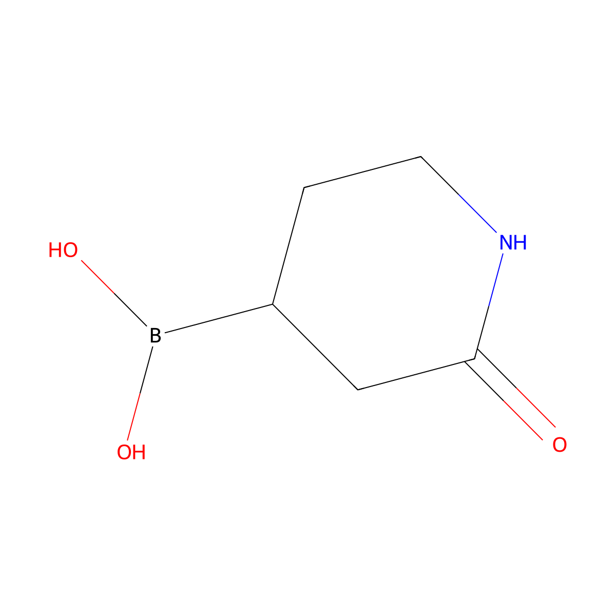 (2-Oxopiperidin-4-yl)boronic acid molecular structure, CAS 2377587-43-2