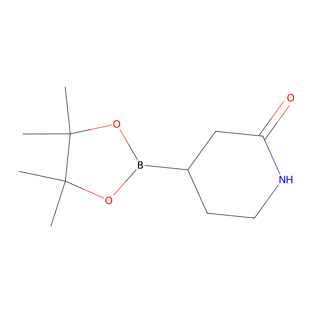 4-(4,4,5,5-Tetramethyl-1,3,2-dioxaborolan-2-yl)piperidin-2-one molecular structure, CAS 2377587-60-3