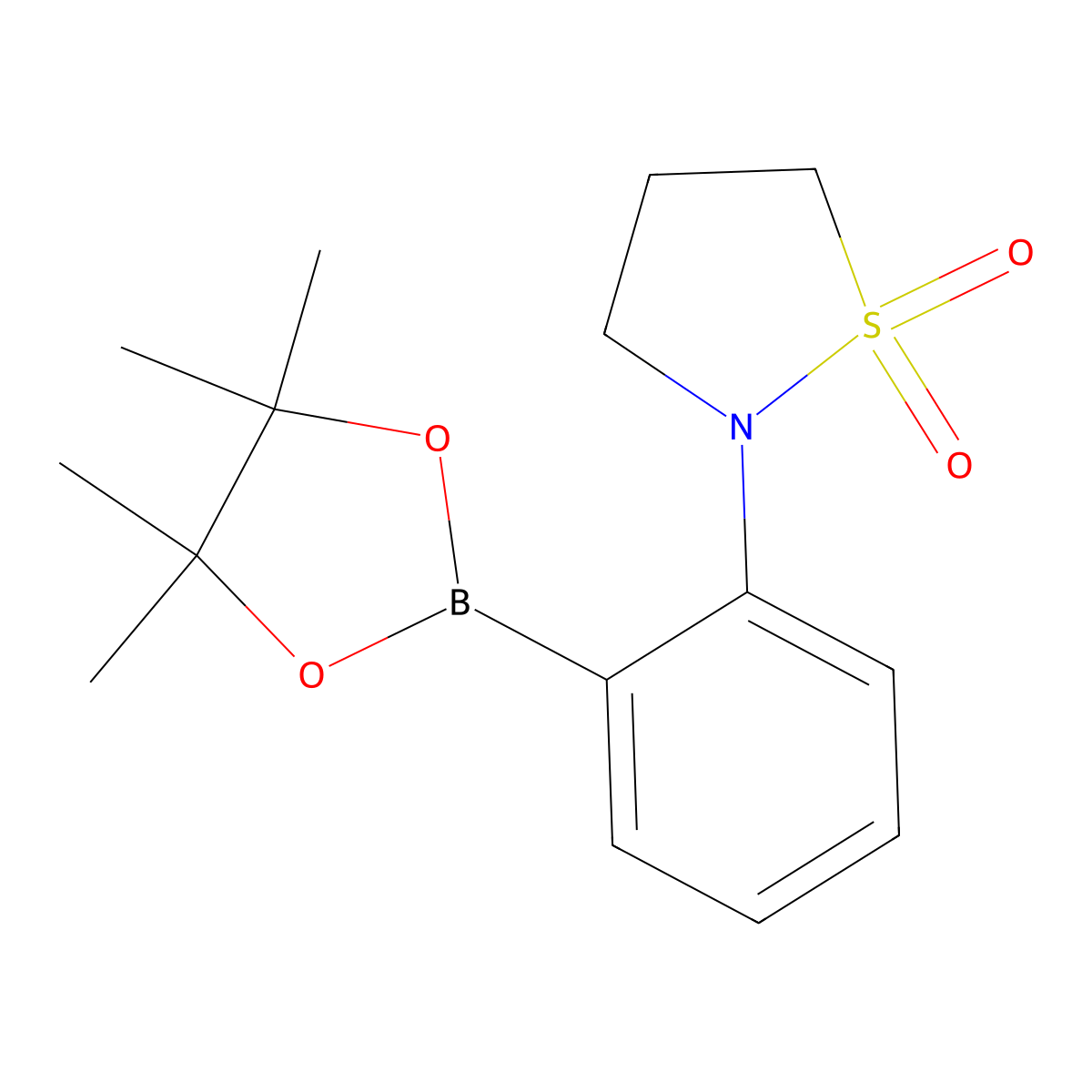 N-[2-(Tetramethyl-1,3,2-dioxaborolan-2-yl)phenyl]-1,3-propanesultam molecular structure, CAS 2377587-61-4