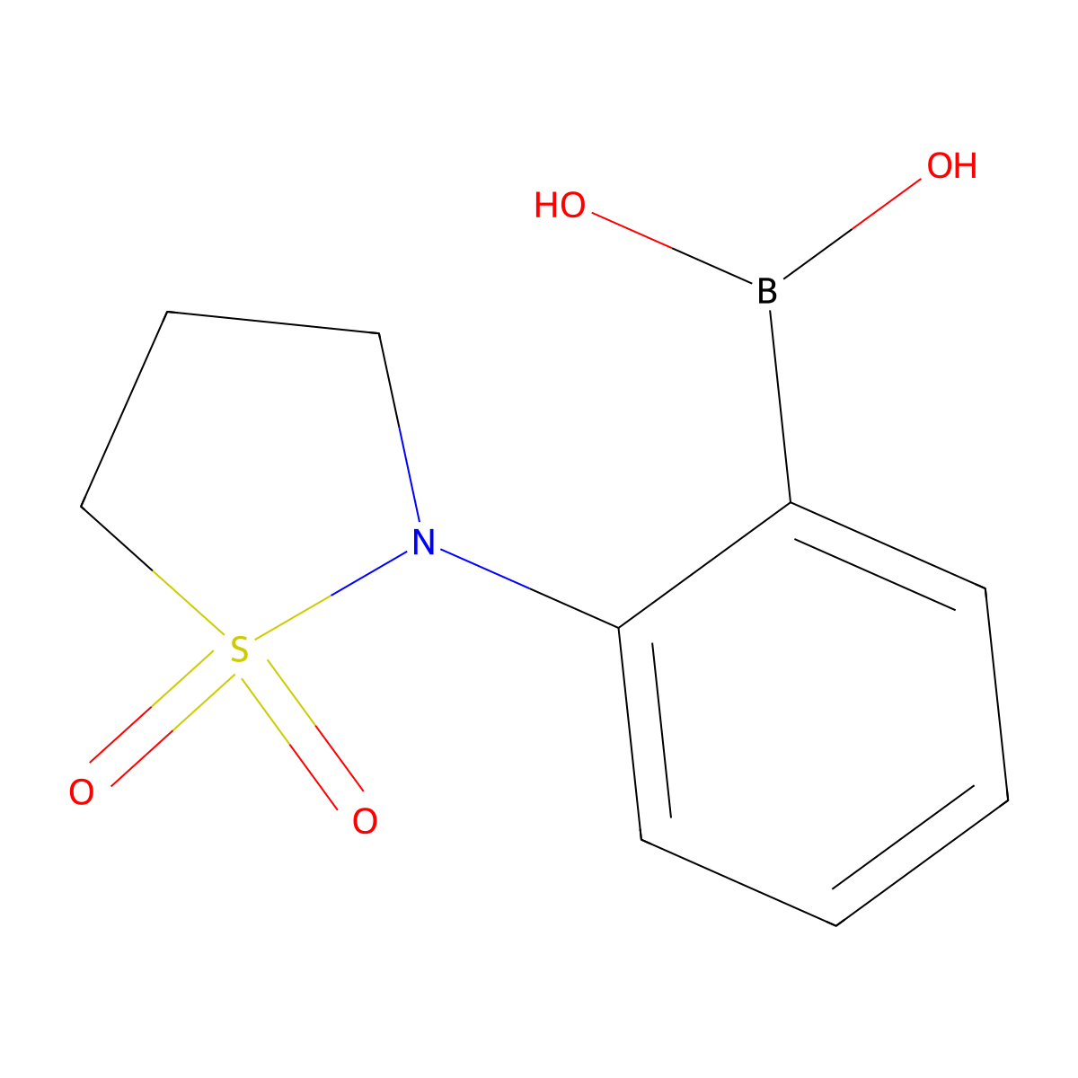2-(1,1-Dioxo-1,2-thiazolidin-2-yl)phenylboronic acid molecular structure, CAS 2377587-62-5