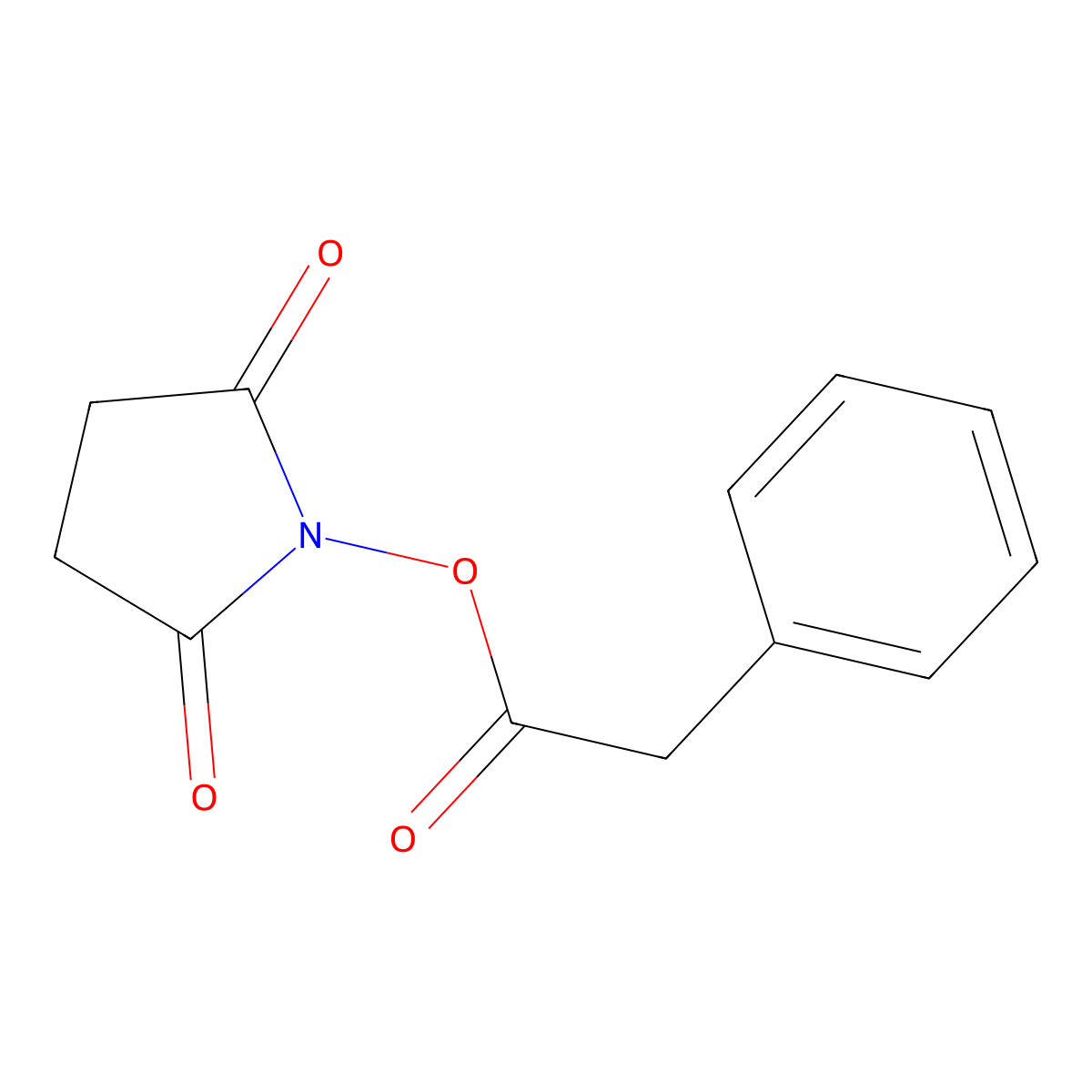 2,5-Dioxopyrrolidin-1-yl 2-phenylacetate molecular structure, CAS 23776-85-4