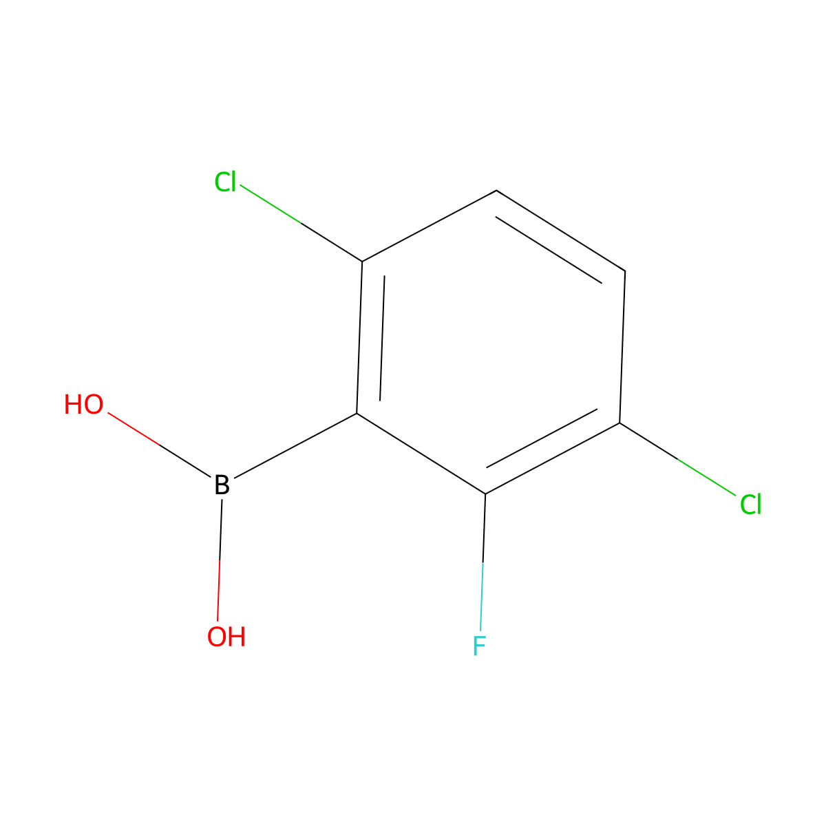 (3,6-Dichloro-2-fluorophenyl)boronic acid molecular structure, CAS 2377605-67-7