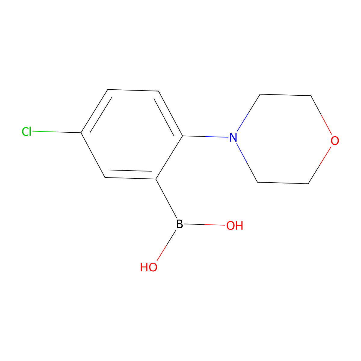[5-Chloro-2-(morpholin-4-yl)phenyl]boronic acid molecular structure, CAS 2377605-70-2