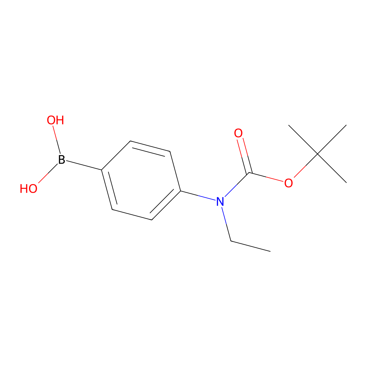 (4-N-BOC-N-Ethylamino)phenylboronic acid molecular structure, CAS 2377605-78-0