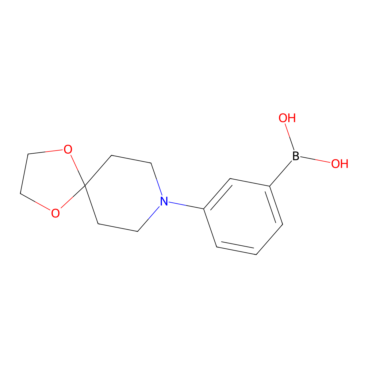 (3-{1,4-Dioxa-8-azaspiro[4.5]decan-8-yl}phenyl)boronic acid molecular structure, CAS 2377605-82-6