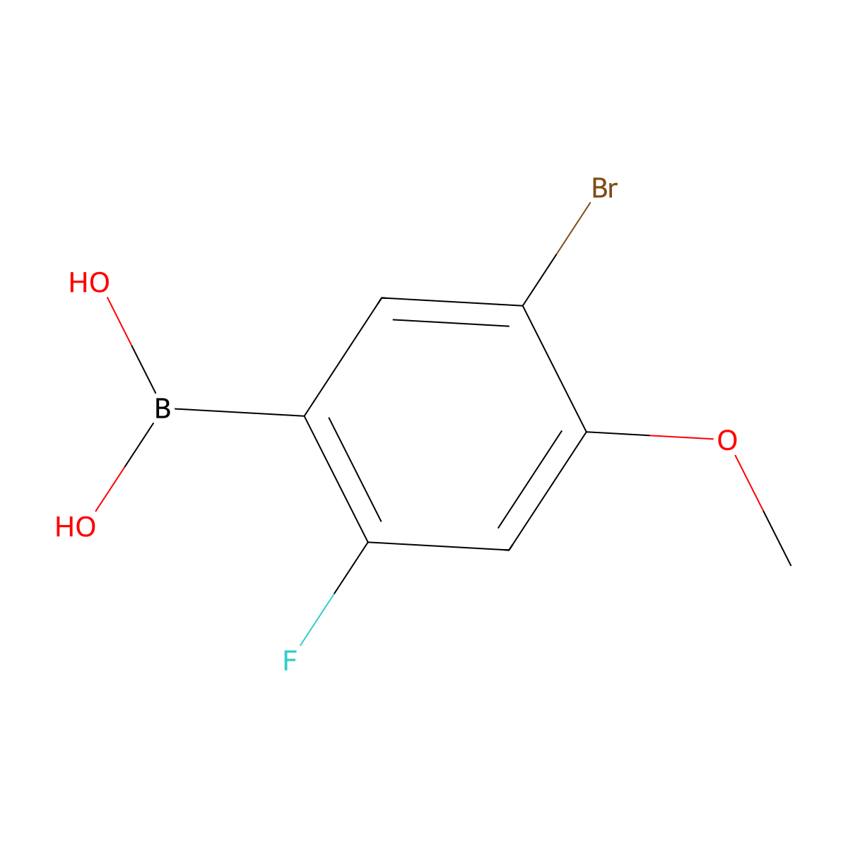 5-Bromo-2-fluoro-4-methoxyphenylboronic acid molecular structure, CAS 2377605-83-7
