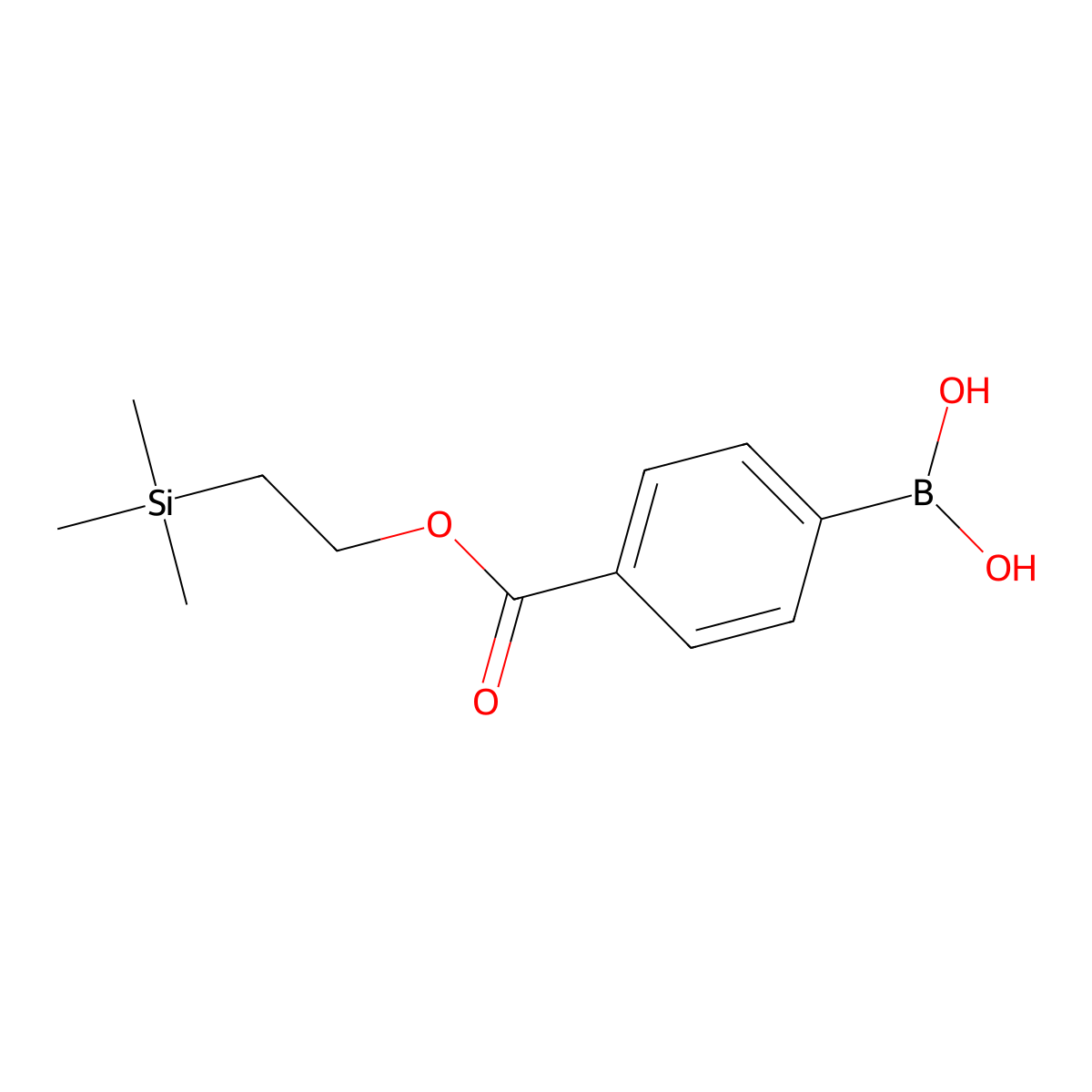 (4-{[2-(Trimethylsilyl)ethoxy]carbonyl}phenyl)boronic acid molecular structure, CAS 2377605-86-0