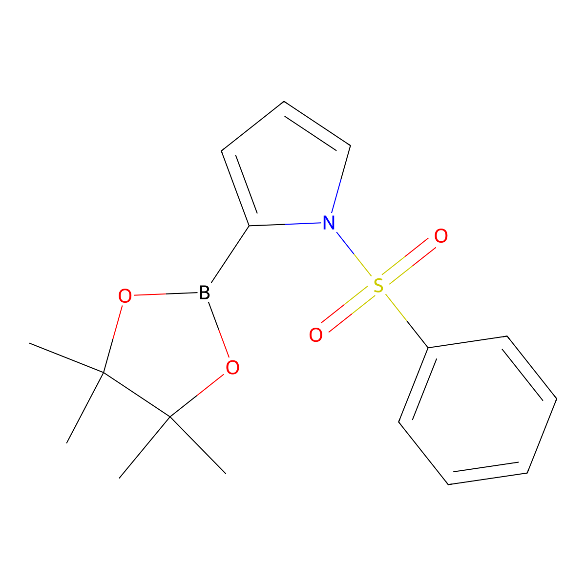 1-(Benzenesulfonyl)pyrrole-2-boronic acid, pinacol ester molecular structure, CAS 2377605-95-1