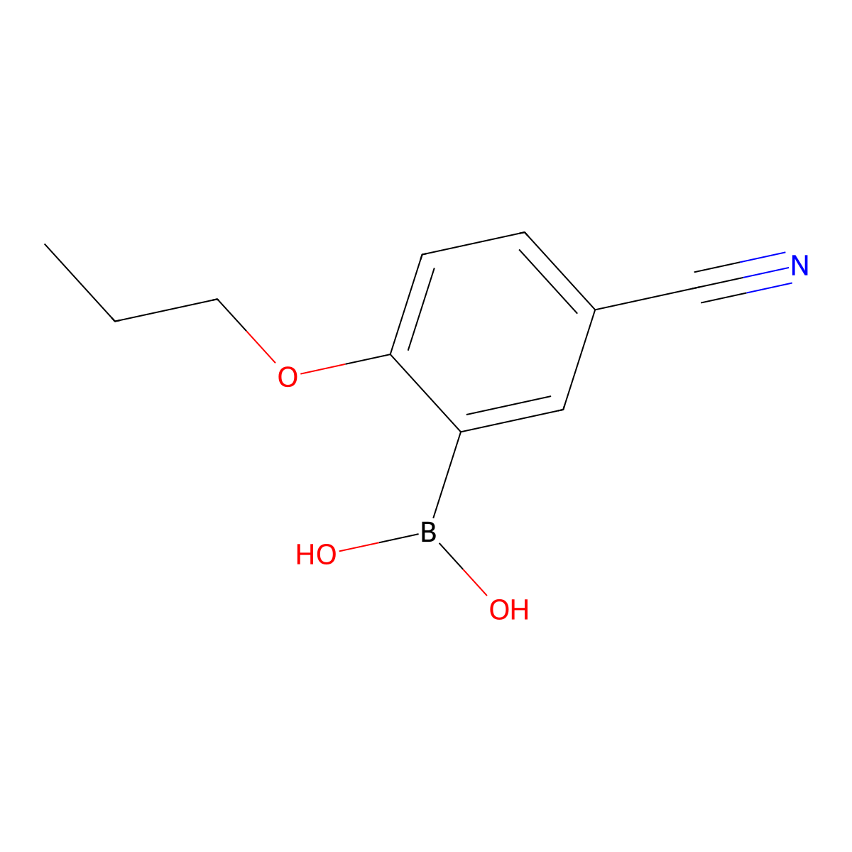 5-Cyano-2-propoxyphenylboronic acid molecular structure, CAS 2377605-96-2
