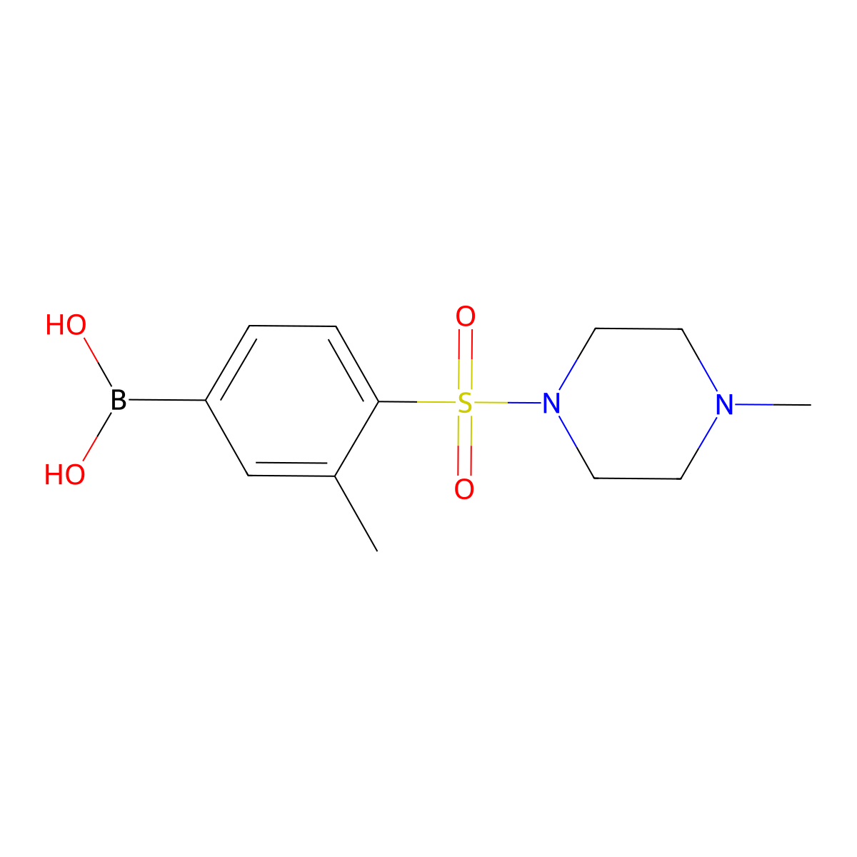[3-MEthyl-4-(4-methylpiperazine-1-sulfonyl)phenyl]boronic acid molecular structure, CAS 2377605-99-5
