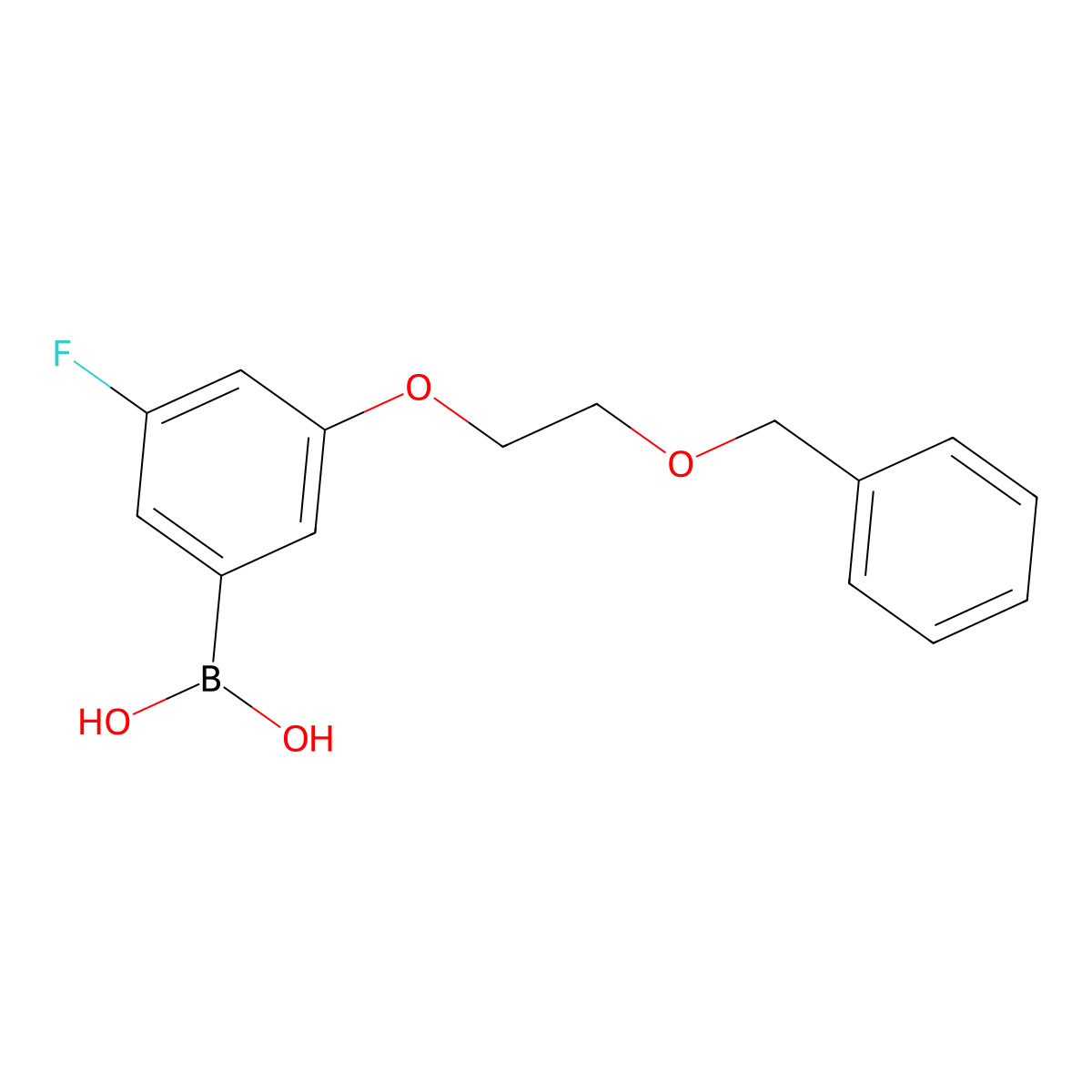 3-[2-(Benzyloxy)ethoxy]-5-fluorophenylboronic acid molecular structure, CAS 2377606-07-8