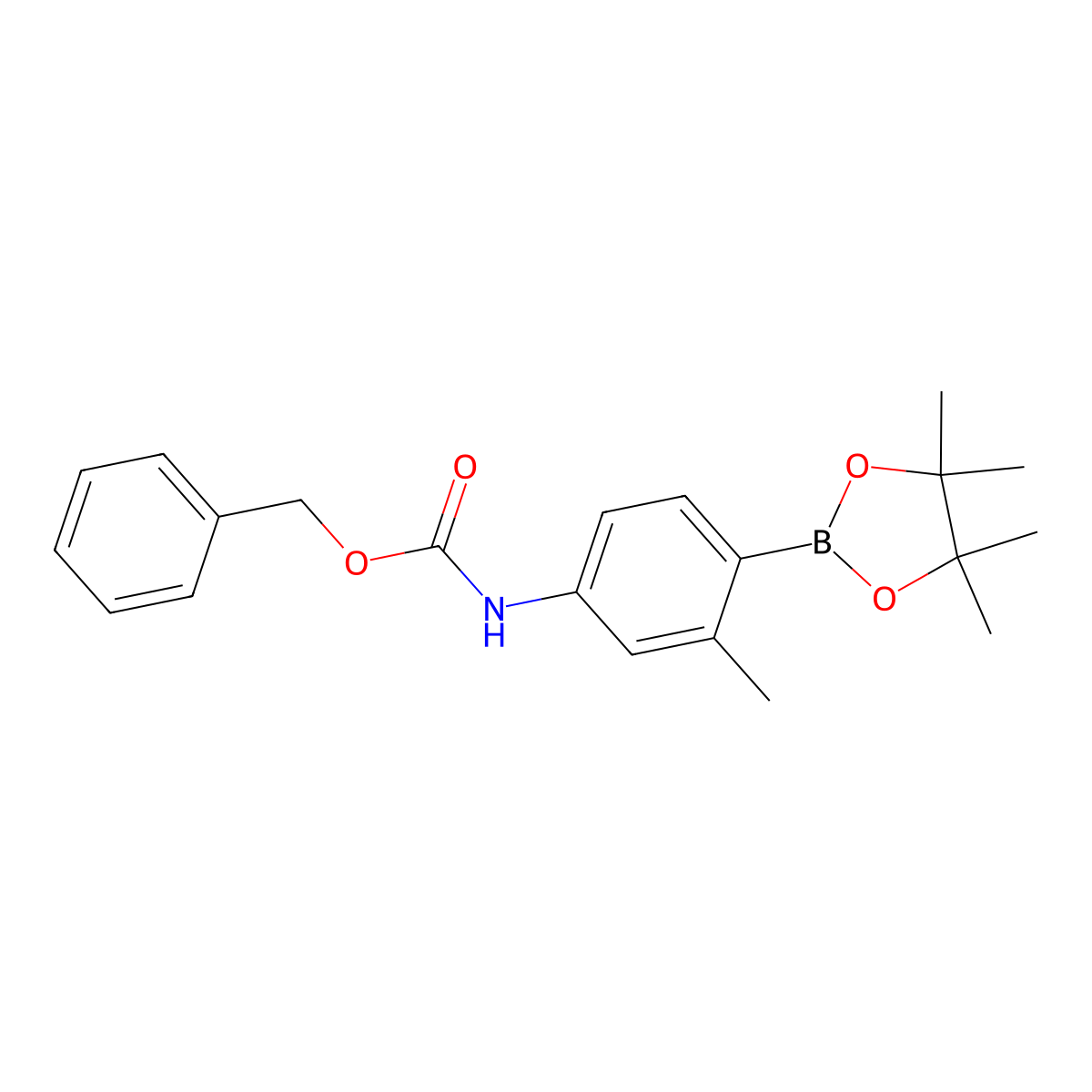 N-Cbz-4-Amino-2-methylphenylboronic acid pinacol ester molecular structure, CAS 2377606-15-8