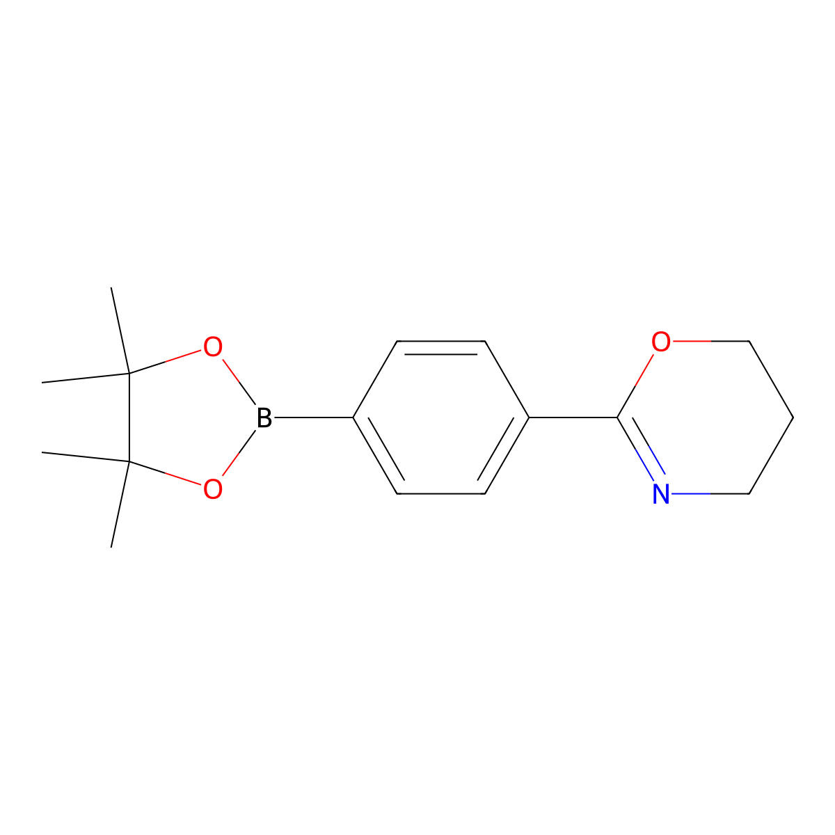 2-[4-(Tetramethyl-1,3,2-dioxaborolan-2-YL)phenyl]-5,6-dihydro-4H-1,3-oxazine molecular structure, CAS 2377606-41-0