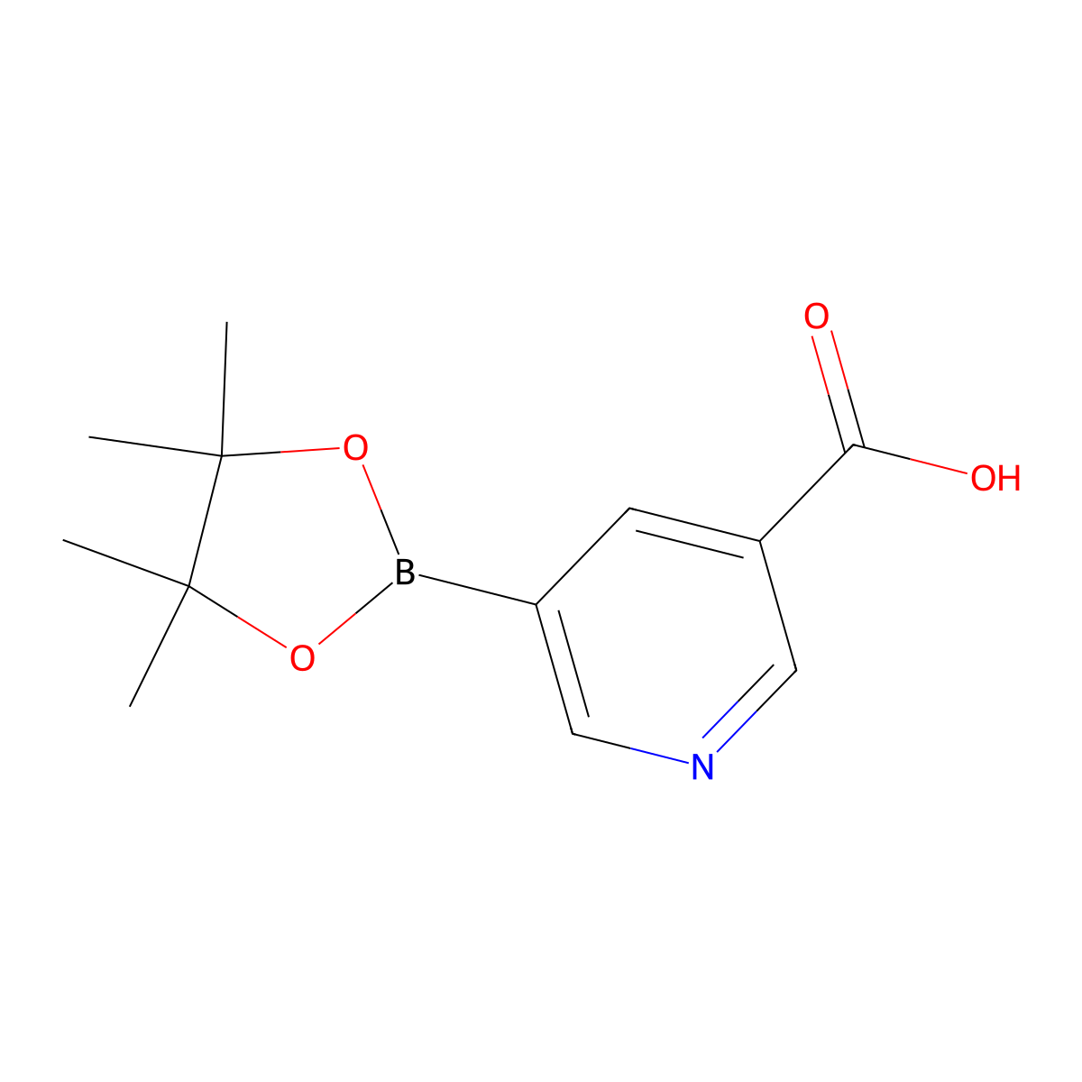 5-(4,4,5,5-Tetramethyl-1,3,2-dioxaborolan-2-yl)pyridine-3-carboxylic acid molecular structure, CAS 2377606-46-5