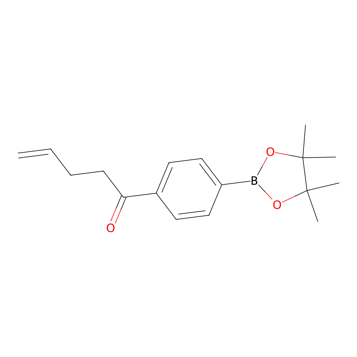 1-[4-(Tetramethyl-1,3,2-dioxaborolan-2-yl)phenyl]pent-4-en-1-one molecular structure, CAS 2377606-47-6