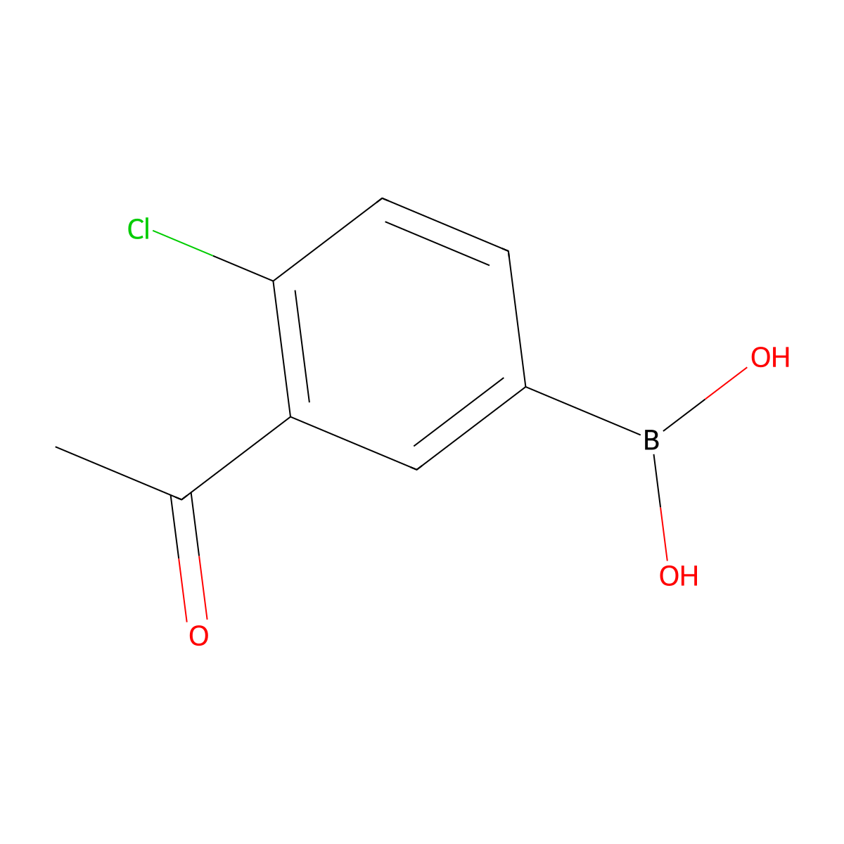 3-Acetyl-4-chlorophenylboronic acid molecular structure, CAS 2377606-50-1