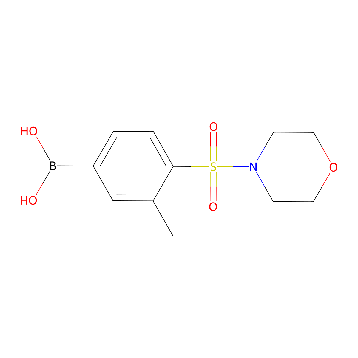 [3-Methyl-4-(morpholine-4-sulfonyl)phenyl]boronic acid molecular structure, CAS 2377606-57-8