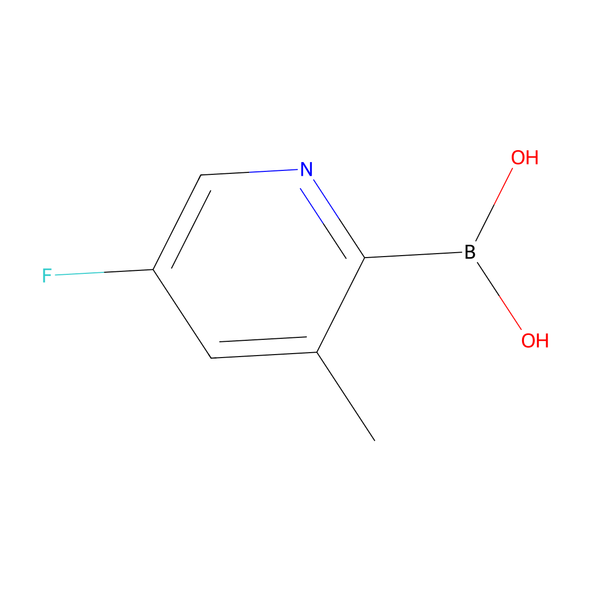 5-Fluoro-3-methylpyridine-2-boronic acid molecular structure, CAS 2377606-62-5