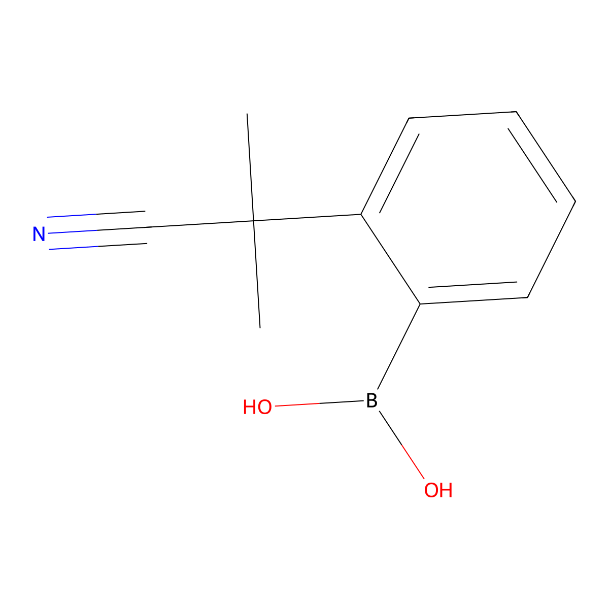 [2-(1-Cyano-1-methylethyl)phenyl]boronic acid molecular structure, CAS 2377606-63-6