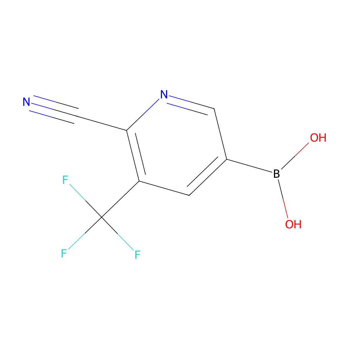 6-Cyano-5-(trifluoromethyl)pyridin-3-ylboronic acid molecular structure, CAS 2377606-68-1
