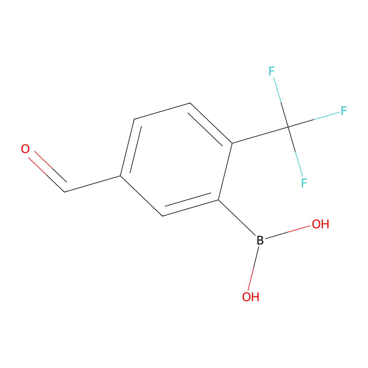 5-Formyl-2-(trifluoromethyl)phenylboronic acid molecular structure, CAS 2377606-70-5
