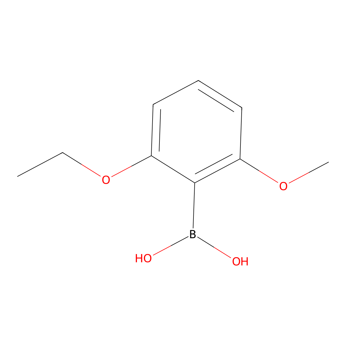 (2-Ethoxy-6-methoxyphenyl)boronic acid molecular structure, CAS 2377606-71-6