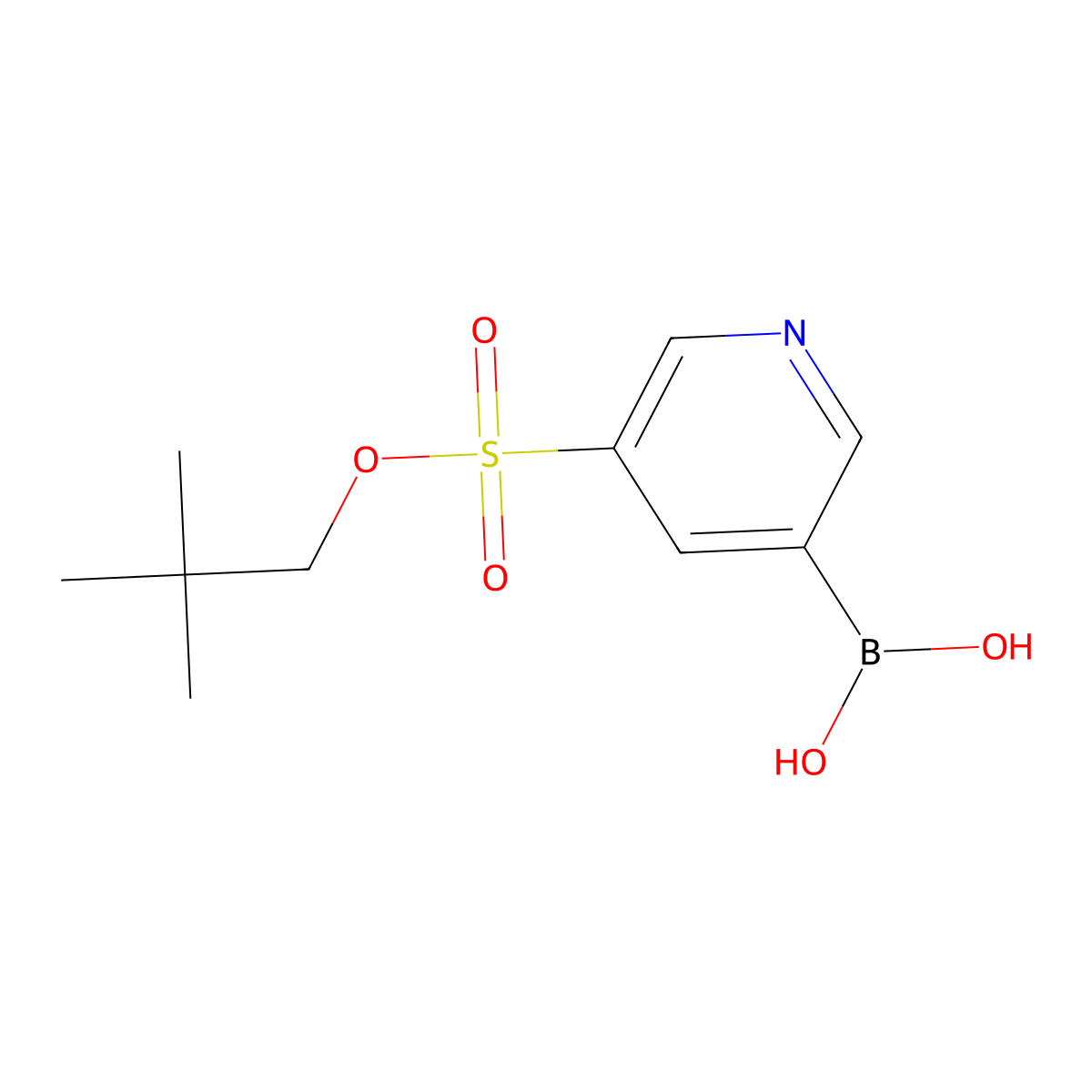 {5-[(2,2-Dimethylpropoxy)sulfonyl]pyridin-3-yl}boronic acid molecular structure, CAS 2377606-77-2